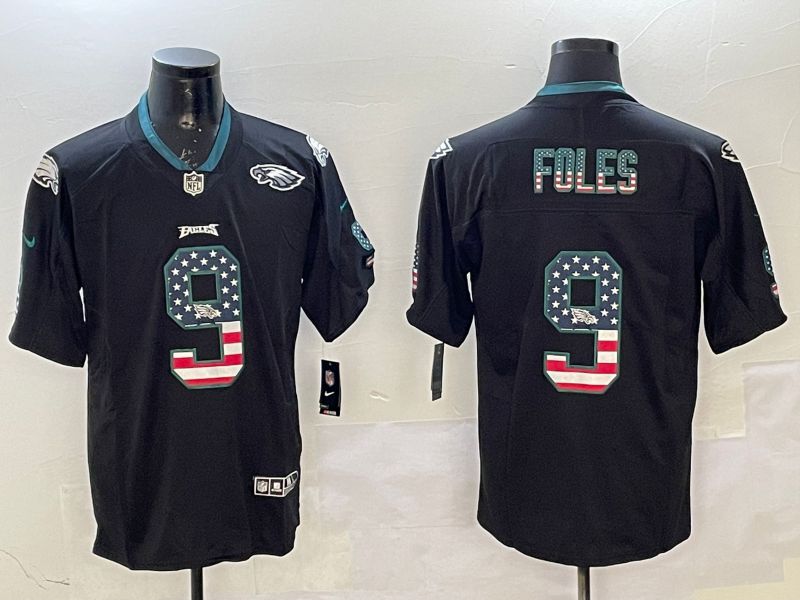 Men Philadelphia Eagles #9 Foles Black National Flag 2025 Nike Limited NFL Jersey style 2114->kansas city chiefs->NFL Jersey